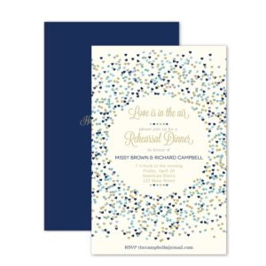 Love Is In The Air Personalized Rehearsal Dinner Invitation
