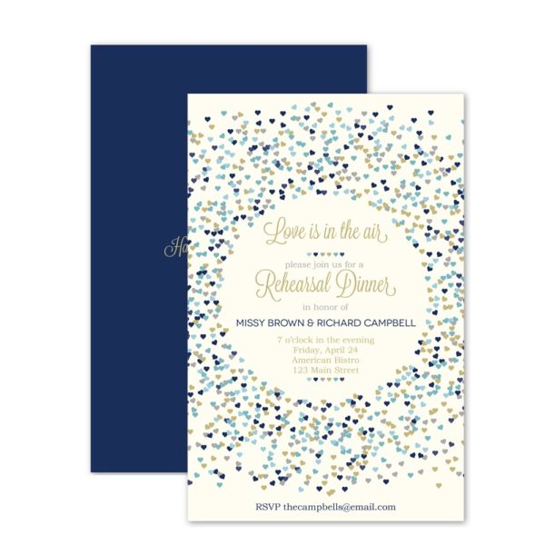 Love Is In The Air Personalized Rehearsal Dinner Invitation