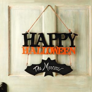 Happy Halloween Chalkboard Door Hanger