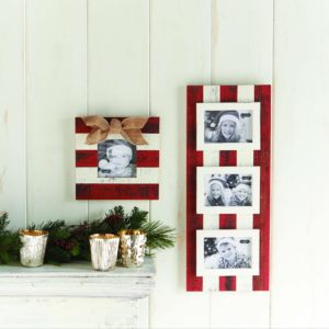Red & Cream Picture Frame Set