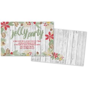 Floral Frame Holiday Party Invitation