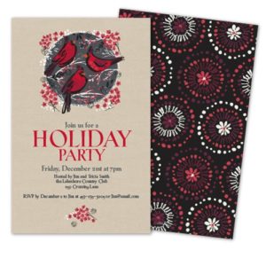 Cardinal Holiday Party Invitation
