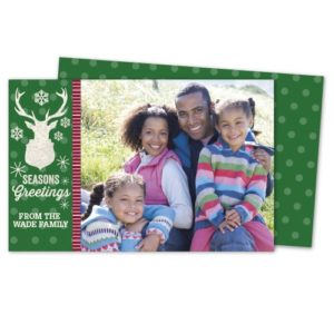 Green Deer Photo Holiday Card