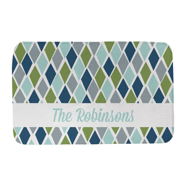 Funky Harlequin Personalized Bath Mat