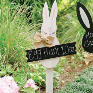 Easter Bunny Banner Chalkboard Yard Sign