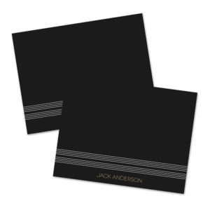 Black & White Lines Note Card