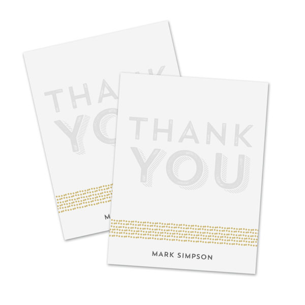 Modern Dots and Typography Thank You Card