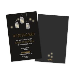 Firefly Mason Jar Personalized Engagement Party Invitations
