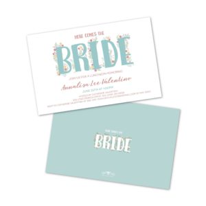 Floral Personalized Bridal Luncheon Invitations