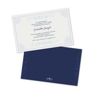 Elegant Swirls Personalized Wedding Luncheon Invitations