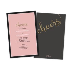 Simply Cheers Personalized Wedding Reception Invitations