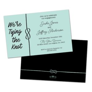 Tying the Knot Personalized Engagement Party Invitations