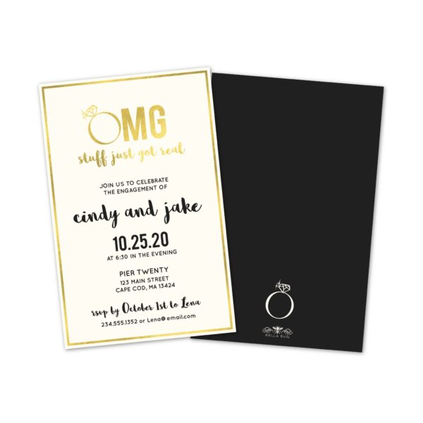 OMG Personalized Engagement Party Invitations