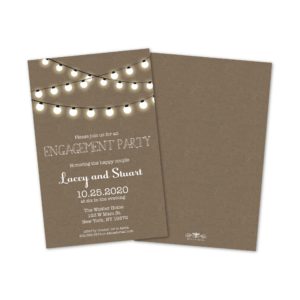 Light Strings Personalized Engagement Party Invitations