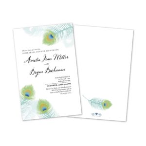 Peacock Personalized Rehearsal Dinner Invitations