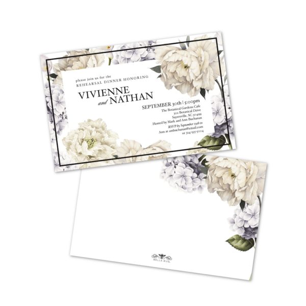 Soft Floral Personalized Rehearsal Dinner Invitations