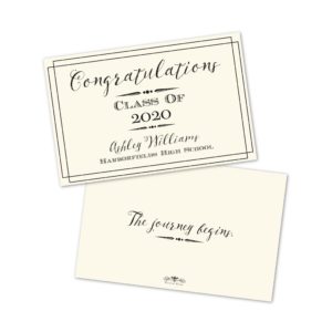 Classic Frame Black and Cream Graduation Announcement