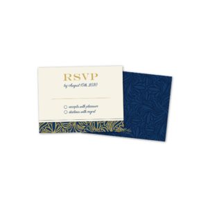 Golden Midnight Personalized Wedding Response Cards