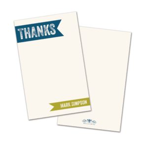 Personalized Banner Thank You Cards