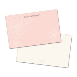 Blush Floral Personalized Note Cards
