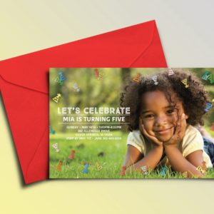 Birthday Confetti Personalized Kids Birthday Party Invitations