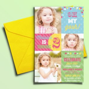 OMG Personalized Kids Birthday Party Invitations