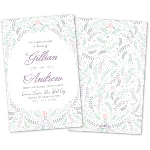 Vines and roses Personalized Rehearsal Dinner Invitations