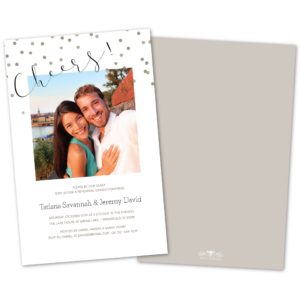 Dots and Cheers Personalized Rehearsal Dinner Invitations