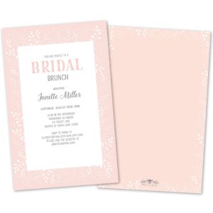 Personalized Peach Bridal Brunch Invitation