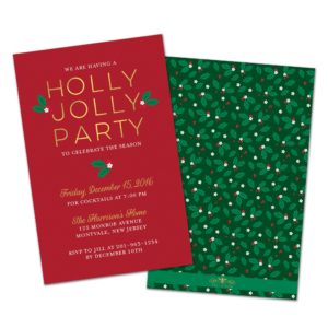 Holly Jolly Party Personalized Holiday Party invitations