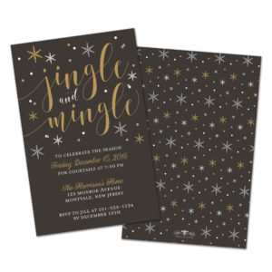 Jingle & Mingle Personalized Holiday Party invitations