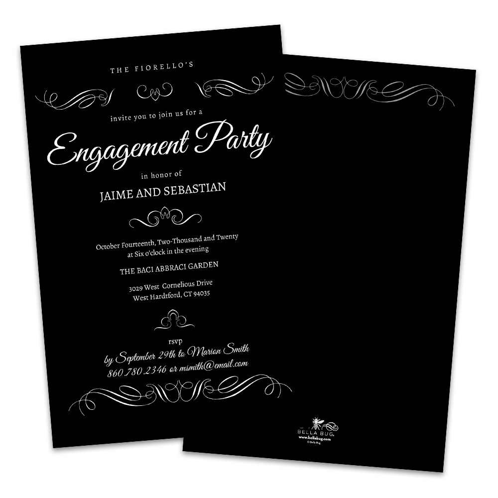 100 Personalised Engagement Party Invitations Invites